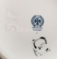 Hollóházi lilavirág mintás váza. Jelzett, hibátlan, m: 31 cm