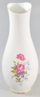 Hollóházi virágmintás váza. Jelzett, hibátlan, m: 31 cm.