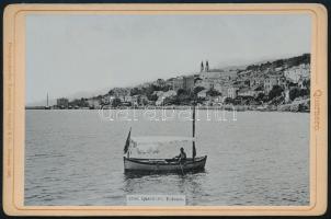 ca 1890 Abbazia, Quaranero Keményhátú kabinetfotó Stengel. 16x11 cm