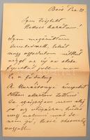 ca 1910-1915 Mednyánszky László (1852-1919) festőművész autográf levelei dr. Löwenstein Arnoldnak a ...