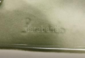 Zsolnay szürkemarha. Terv.:Sinkó András. Kézzel festett, jelzett, hibátlan, m: 15,5 cm, h: 32 cm