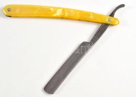 Revisor borotva, jelzett solingeni acél pengével, kinyitva: 23 cm