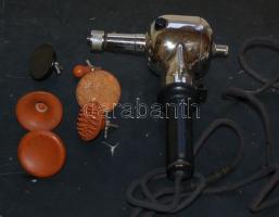 Régi Sanax márkájú masszírozógép eredeti vászonzsákban, tartozékokkal, szinte új és működőképes állapotban