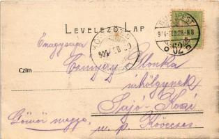 1904 Budapest I. Dísz tér és Honvéd szobor, kávécsarnok. Serie Nr. 45. (EK)