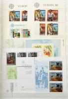 CEPT blokk és kisív tétel, ca. 140 db, közte portugál, francia, stb. + Svájc ENSZ ívek + Ciprus 1967...