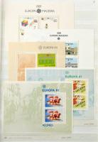 CEPT blokk és kisív tétel, ca. 140 db, közte portugál, francia, stb. + Svájc ENSZ ívek + Ciprus 1967...