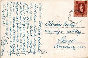 1947 Nagyatád, szökőkút, Rózsaliget. Grasselly László kiadása (EK)