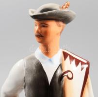 Aquincum csikós, kézzel festett, jelzett, hibátlan, m: 27,5 cm