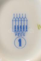 Zsolnay térdelő akt, kézzel festett, jelzett, hibátlan, m: 22,5 cm