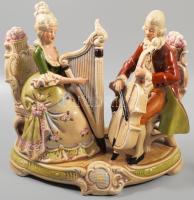 Lippelsdorf 2 darab historizáló figura. Jelzett, hibátlan, 17x16 cm, 23x20 cm