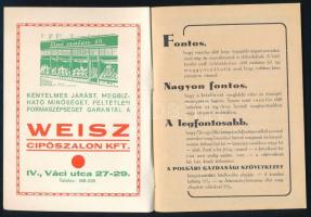 1940 Polgári Gazdasági Szövetkezet őszi-téli tájékoztató / reklámfüzet, a borító Biczó Judit munkája...