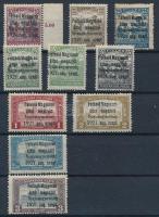 Nyugat-Magyarország I. 1921 Teljes sor Bodor vizsgálójellel