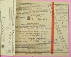 1959 3 db menetjegyfüzet Kínába való utazáshoz