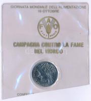 Olaszország 1989. "FAO" kétoldalas Ni emlékérem eredeti, de félbevágott(!) fóliacsomagolásban (28mm) T:UNC Italy 1989. "FAO" double-sided Ni medallion in original, but half-cut(!) foil packaging (28mm) C:UNC