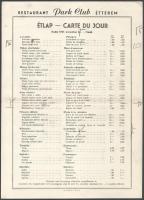 1947 Bp., Park Club étterem / Szövetséges Ellenőrző Bizottság Angol-Amerikai Katonai Missió Park Clu...