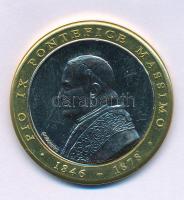 Vatikán 2005. "IX. Piusz pápa 1846-1878 / IX. Piusz sírja" kétoldalas bicolor emlékérem, sérült kapszulában (34mm) T:UNC,AU Vatican 2005. "Pope Pius IX 1846-1878 / Tomb of Pope Pius IX" two-sided bicolor medallion in a broken capsule (34mm) C:UNC,AU