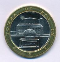 Vatikán 2005. "IX. Piusz pápa 1846-1878 / IX. Piusz sírja" kétoldalas bicolor emlékérem, s...