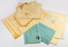 cca 1860-1950 Vegyes erdélyi vonatkozású papírrégiség tétel (Nagyszeben, Kolozsvár, Nagyvárad, stb.), közte fejléces számlák, régi levelek, nyugta, stb., összesen 20 db