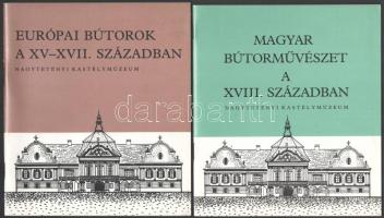 2 db - Európai bútorok a XV-XVII. században. 1982. + Magyar bútorművészet a XVIII. században. Nagytétényi Kastélymúzeum. 1984. Kiadói papírkötés, jó állapotban.
