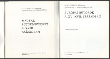 2 db - Európai bútorok a XV-XVII. században. 1982. + Magyar bútorművészet a XVIII. században. Nagyté...