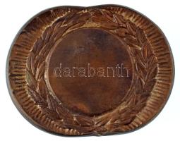 DN csigalépcsőt és ablakot ábrázoló kétoldalas bronz emlékplakett (105x82mm) T:AU