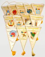 Román Szocialista Köztársaság (Republica Socialistă România) sportzászlók, különböző sportágak szöve...