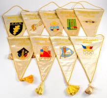 Román Szocialista Köztársaság (Republica Socialistă România) sportzászlók, különböző sportágak szöve...