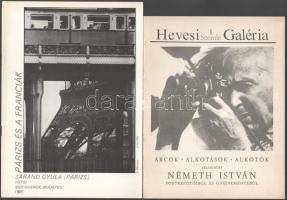 2 db - Párizs és a franciák. Zaránd Gyula (Párizs) fotói. Bp., 1985, Műcsarnok. + Hevesi Galéria Szemle. 1. Szám. . Arcok, alkotások, alkotók. Válogatás Németh István portréfotóiból és gyűjteményeiből. Kiadói papírkötés, jó állapotban.