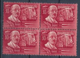 1948 Feltalálók-felfedezők 30f négyestömb vízjel nélkül (20.000)