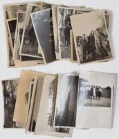 cca 1925-1940 Vegyes fotó tétel, összesen 28 db, közte kirándulások képei, igazolványképek, csoportképek, stb., változó méretben és állapotban, 11x7 cm-ig
