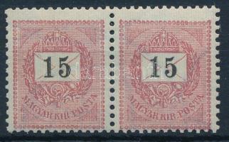 1898 15kr pár elfogazva, postatiszta