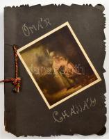 1961 Omár Chájjám: Robáiyát. Ford.: Hegyi Endre. Egyedi, házi készítésű példány. Zsinórfűzéses papírkötésben, kissé sérült borítóval, ajándékozási bejegyzéssel.