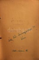 1961 Omár Chájjám: Robáiyát. Ford.: Hegyi Endre. Egyedi, házi készítésű példány. Zsinórfűzéses papír...