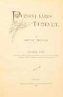 Ortvay Tivadar: Pozsony város története. II. köt. 1-4. rész., és IV. köt.
Kiadja: Pozsonyi Első Tak...