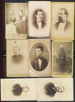 cca 1870-1890 8 db keményhátú fotó főként klf. ritka magyar fényképészek műterméből / 8 vintage photos