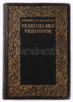 Laclos, Choderlos de: Veszedelmes viszonyok I-II. kötet egybekötve. XXV. számozott példány. Kiadói egészbőr kötés, gerinc kissé kopott, kissé kopottas állapotban, ajándékozási sorokkal.