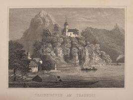 cca 1810 Ischl képes album, 12 db metszettel, foltos lapok