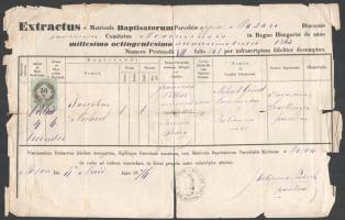 cca 1871 - 1911 Vegyes különféle papírrégiség tétel, közte keresztlevelek, nyilatkozat...stb., 7 db ...