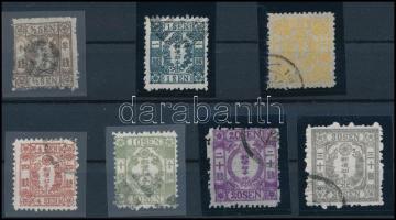 Japán 1874 Mi 18-24 garancia nélkül (min. Mi EUR 1.440.-)