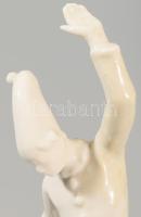 Drasche bohóc, jelzett, karja restaurált, m: 20 cm