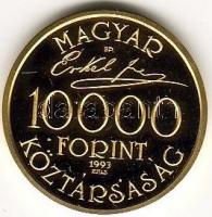 1993 10000Ft "Erkel" 6,982g arany T:PP dobozban  hozzá  "Certifikate" aranyárban...