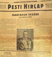 1938-1942 Vegyes különféle napilap tétel, 25 db, közte 2 db 8 Órai Újság, 4 db Pest, a többi Pesti H...