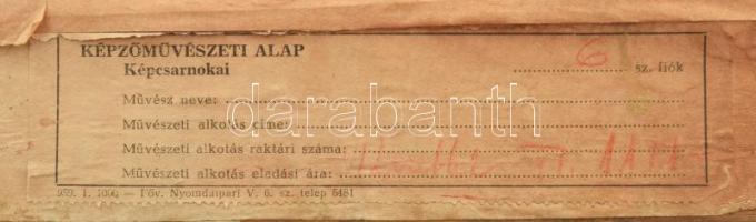 Molnár C. Pál (1894-1981): Ausztrai táj. Olaj, farost, jelezve balra lent: MCP. Hátoldalán Képcsarno...