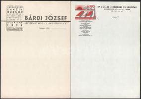 cca 1930-1940 Bárdi József automobil mintaterem és műhely (3 db) és Dr. Kollár Fedéllemez és vegyipa...