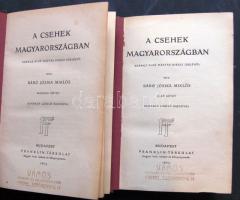 Báró Josika Miklós: A csehek Magyarországban, Bp. Franklin társulat, 1905 I.-II. kötet, aranyozott kiadói vászonkötésben