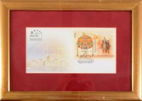 2011 Magyarország új alaptörvénye blokk FDC-n, üvegezett keretben