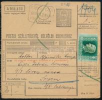 1943 Csomagszállító "RÁBAKECZÖL" postaügynökségi bélyegzéssel