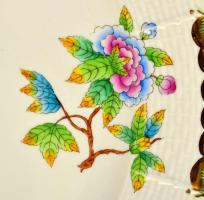 Herendi Viktória mintás süteményes kínálótál. Jelzett, kopással, d: 29,5 cm