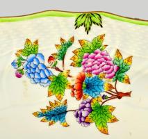 Herendi Viktória mintás percsenyés kínálótál. Jelzett, kopással, 38,5x28,5 cm