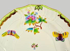 Herendi Viktória mintás percsenyés kínálótál. Jelzett, kopással, 38,5x28,5 cm